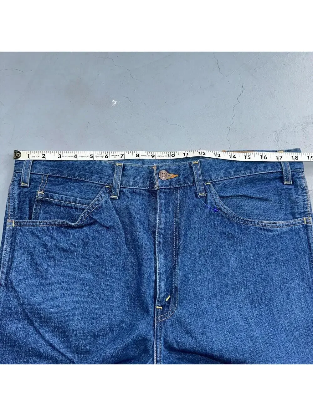 Levis 605 Vintage LVC Orange Tab Slim Blue Med Wash Y2K 36x34 Jeans Act 36x32